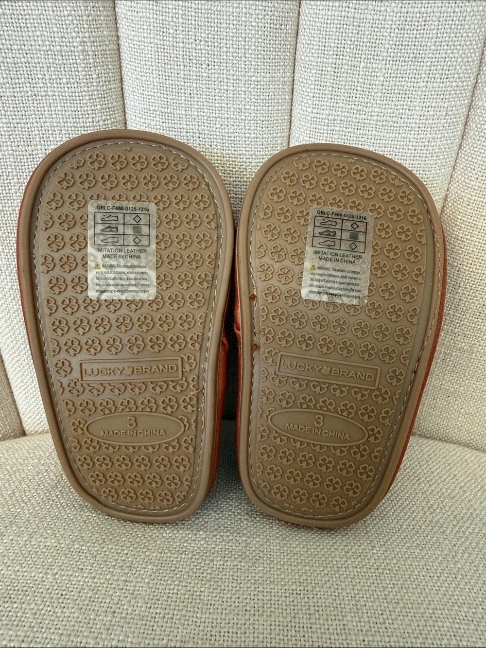 baby size 3 sandals LUCKY BRAND faux leather flower brown walker infant cute fun